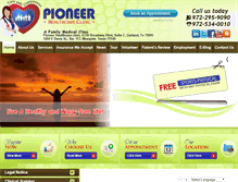 Tablet Screenshot of pioneerhealthcareclinic.com